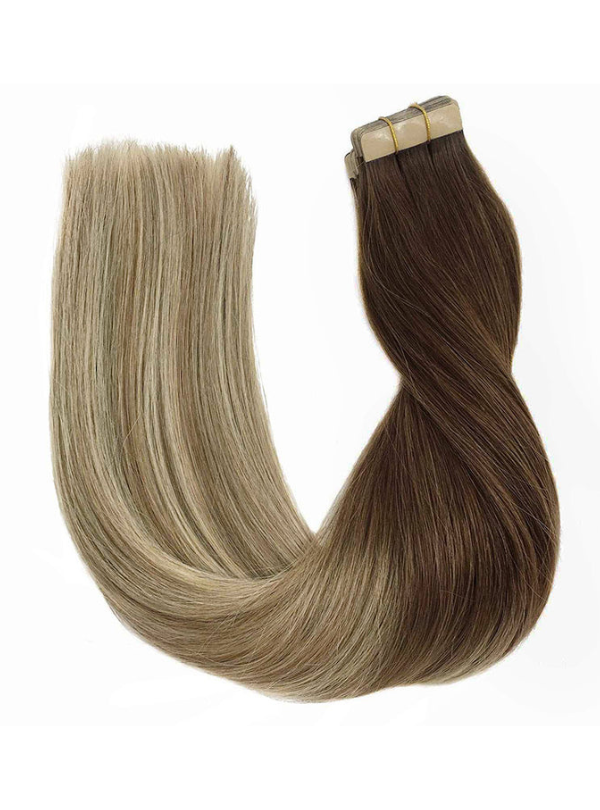 Ombre / Highlight Color: Chinese Virgin Hair 100g Classic Tape In Extensions