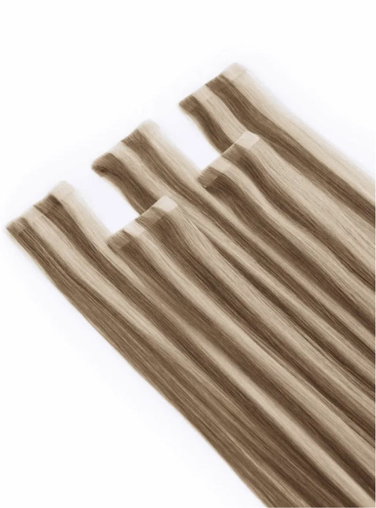 Ombre / Highlight Color: Brazilian Virgin Hair 100g Invisible Skinweft Tape In Extensions