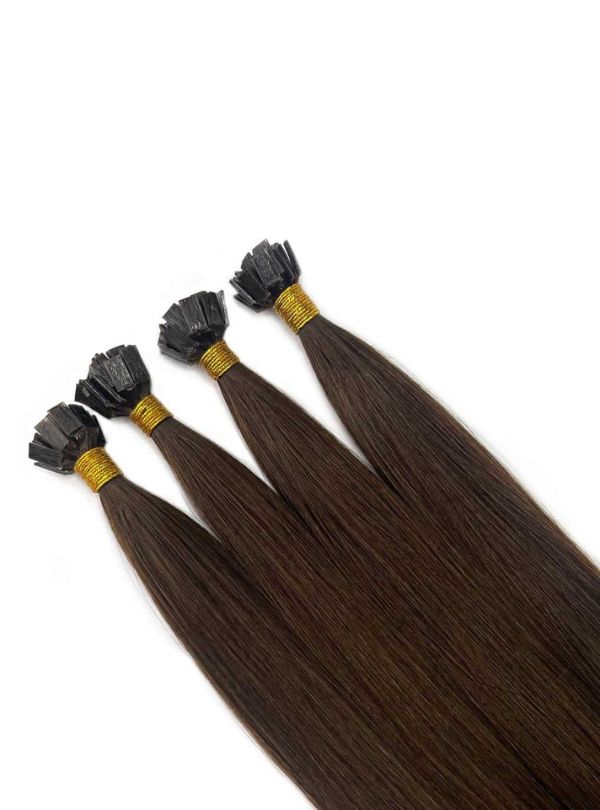 25g flat-tip Extensions Burmese Virgin Hair - Dark Color