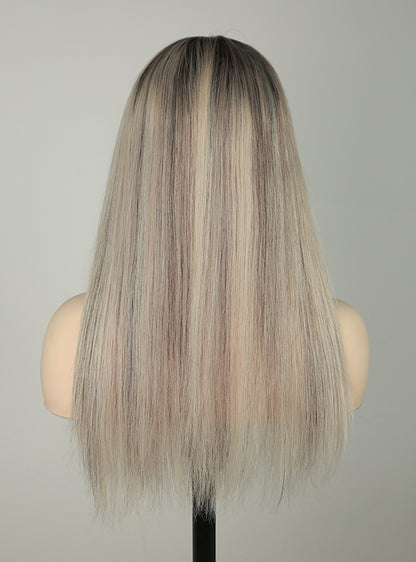 Ash Blonde Highlights Toppers Chinese Virgin Hair - TLW006