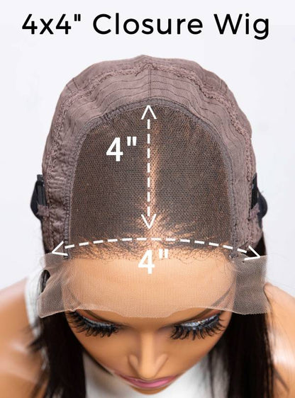 200% Natural Black Staight Bob Lace Front Wigs-Beyou001_1