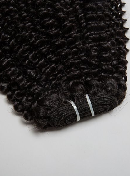 Natural Curly Wefted Hair (3b/3c) Machine Made Weft / Bundle / Weave Extensions / Chinese Virgin Hair