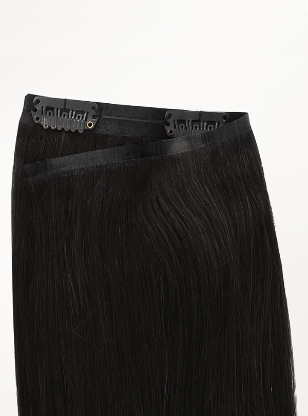 Dark Color: Brazilian Virgin Hair Seamless Clip In Extensions