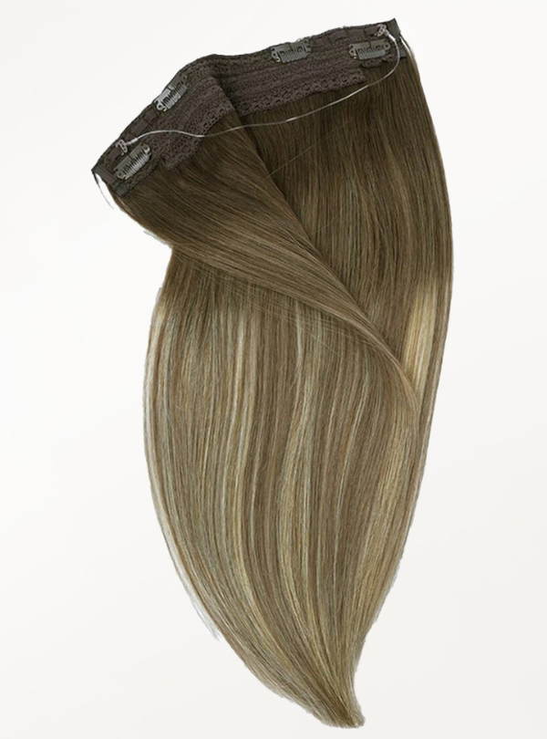 Ombre / Highlight Color: Afghanistan Virgin Hair Halo Extensions