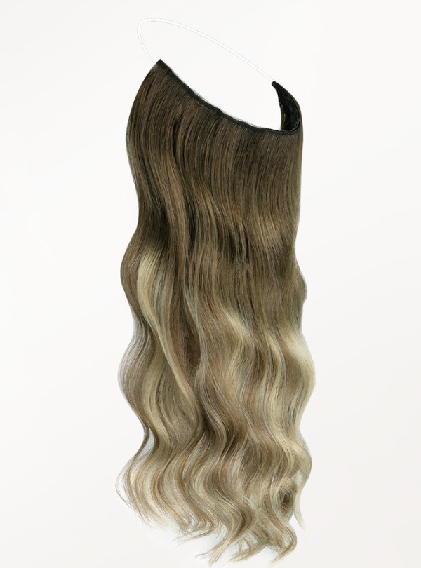 Ombre / Highlight Color: Afghanistan Virgin Hair Halo Extensions