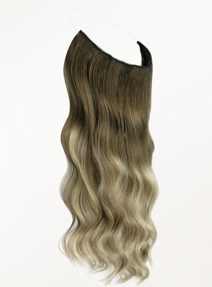 Ombre / Highlight Color: Afghanistan Virgin Hair Halo Extensions