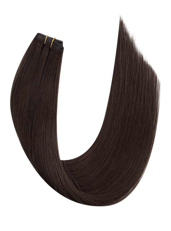 Invisible Hole PU Weft Extension Burmese Virgin Hair - Dark Color