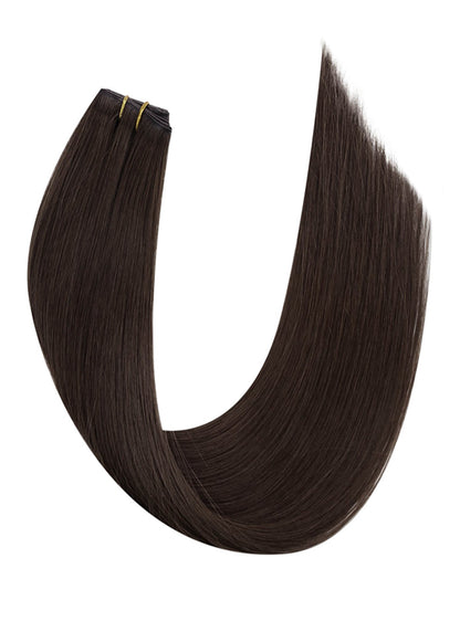 Invisible Hole PU Weft Extension Burmese Virgin Hair - Dark Color