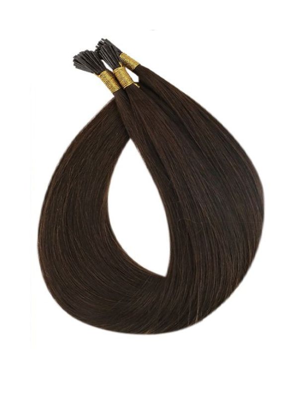 25g i-tip Extensions Burmese Virgin Hair - Dark Color