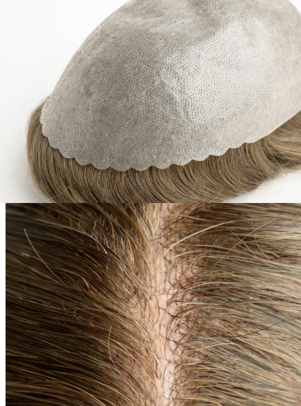 [Stock Unit] V-looped Hair - Skin Base Men's Toupee Hair System