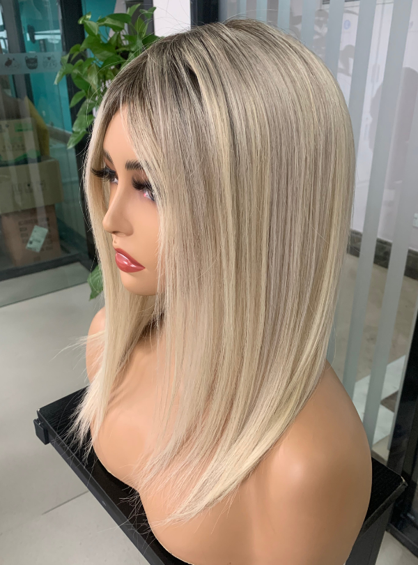 Ash Blonde Highlights Toppers Chinese Virgin Hair - TLW026