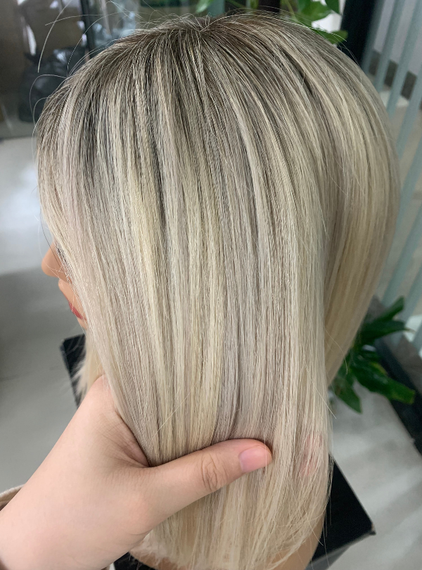 Ash Blonde Highlights Toppers Chinese Virgin Hair - TLW026