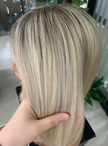 Ash Blonde Highlights Toppers Chinese Virgin Hair - TLW026
