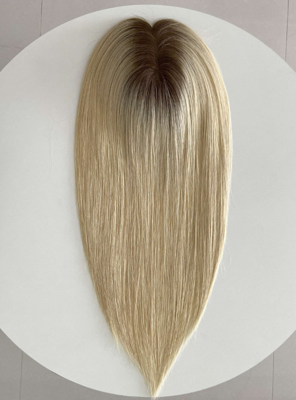 [Stock Unit] 16'' Pull Through Topper Fishnet Integration Topper Brown to Blonde