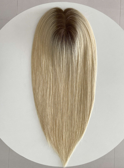 [Stock Unit] 16'' Pull Through Topper Fishnet Integration Topper Brown to Blonde