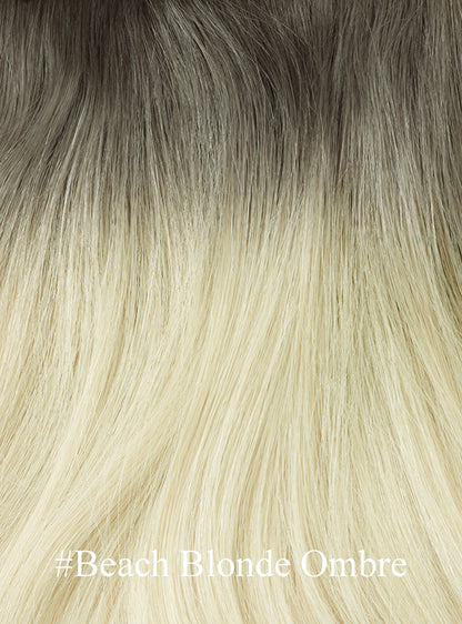 Ombre / Highlight Color: Brazilian Virgin Hair Feather Weft Extension