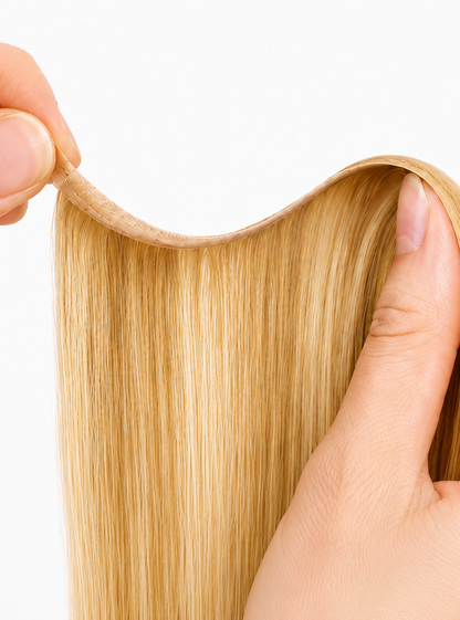 Ombre / Highlight Color: Invisible Skinweft Clip In Weft Extensions