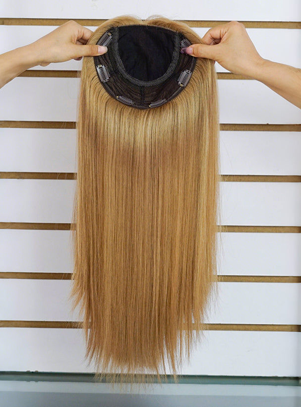 Dark Blonde Balayage Toppers Chinese Virgin Hair - TLW013