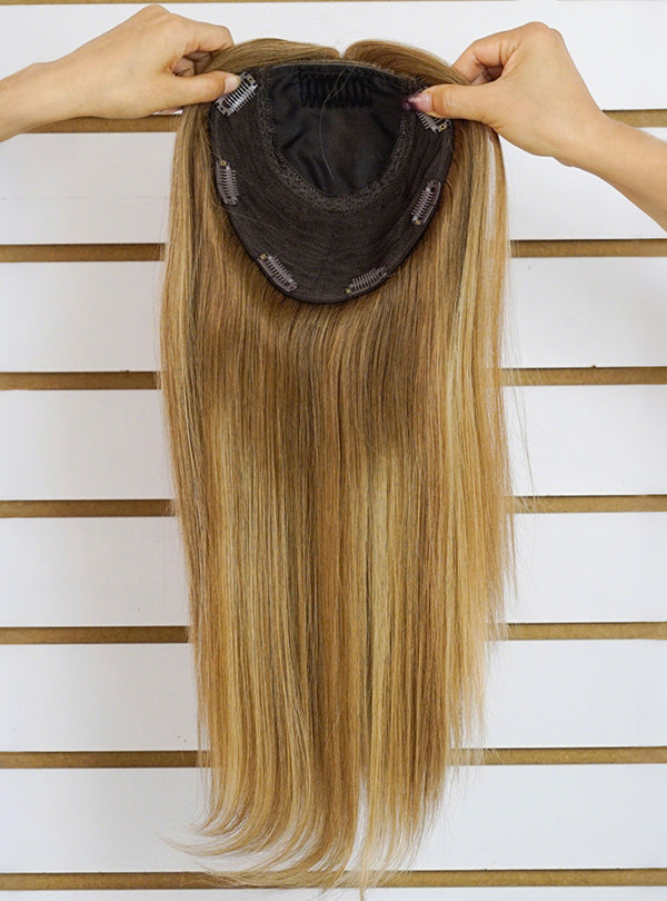 Dark Blonde Balayage Toppers Chinese Virgin Hair - TLW013