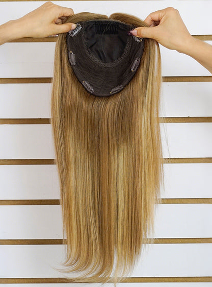 Dark Blonde Balayage Toppers Chinese Virgin Hair - TLW013