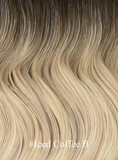 Ombre / Highlight Color: Brazilian Virgin Hair Feather Weft Extension