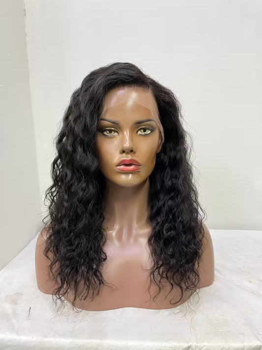 【Unité en stock】Perruques Lace Front 180% Noir Naturel 5x5 - LFS001_4