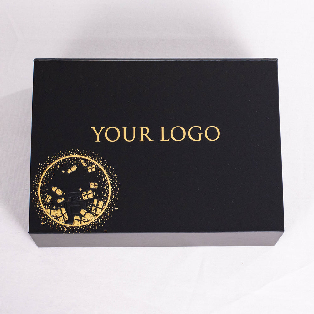 Custom Magnetic Gift Box with Sculpted Embossing & Gold Foil for Beauty Packaging