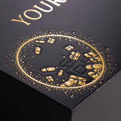Custom Magnetic Gift Box with Sculpted Embossing & Gold Foil for Beauty Packaging