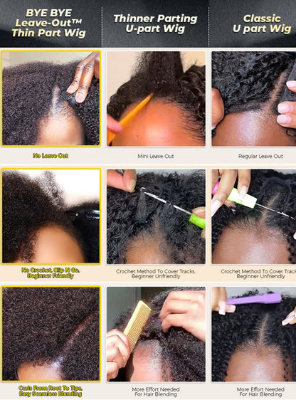 Kinky & Coily BYE BYE Leave-Out Thin Part Wig