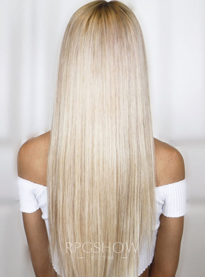 (Stock Unit) 13x6 200% CREAM COLOR STRAIGHT HUMAN HAIR WIGS - RAVENELYSE003