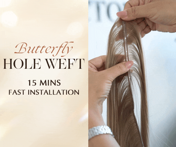 Invisible Hole PU Weft Extension Brazilian Virgin Hair - Light Color