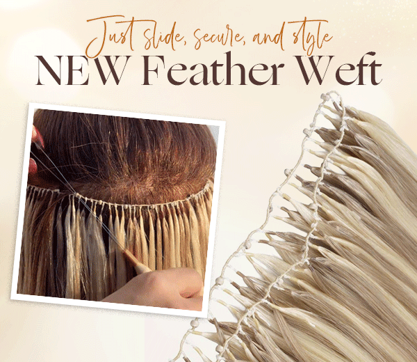 Ombre / Highlight Color: Brazilian Virgin Hair Feather Weft Extension