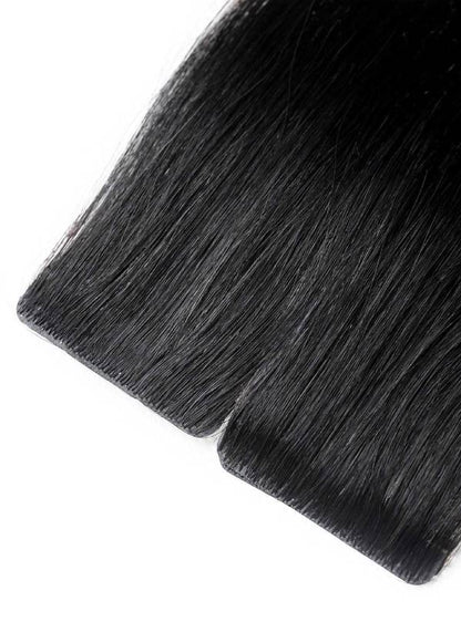 40pcs-100g Invisible Skinweft Burmese Virgin Hair Tape In Extensions-Dark Color