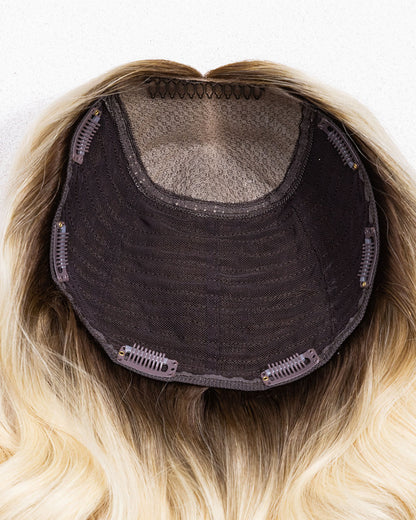 Blondes 9x9 Seidentop / Chinesisches Virgin Hair Topper - TLW002