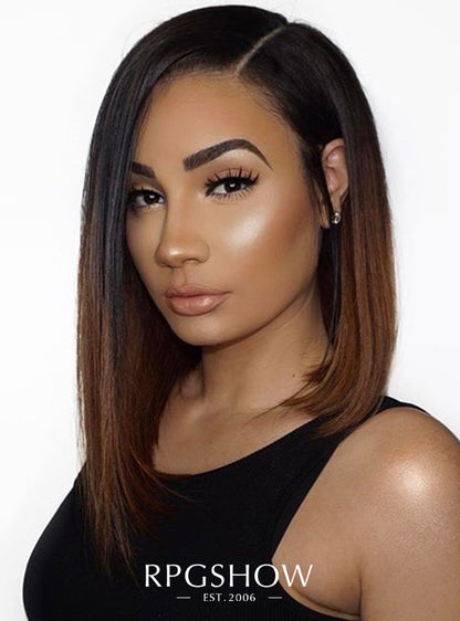 Bob Brown Ombre Lace Front Wigs-NS008