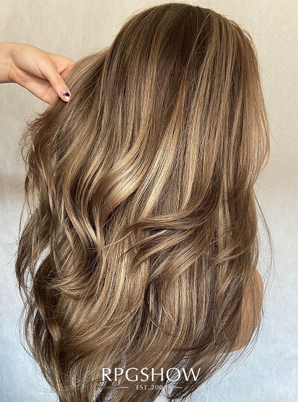 (Stock Unit)  10x6 150% Mushroom Blonde Balayage Wigs - Sofiathewigstylist005