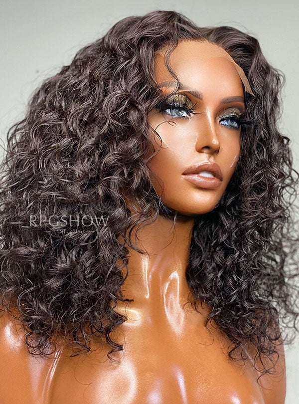 Middle Part Loose Curly Natural Human Hair 10x6 Lace Front Wigs - WigzbyCharise003