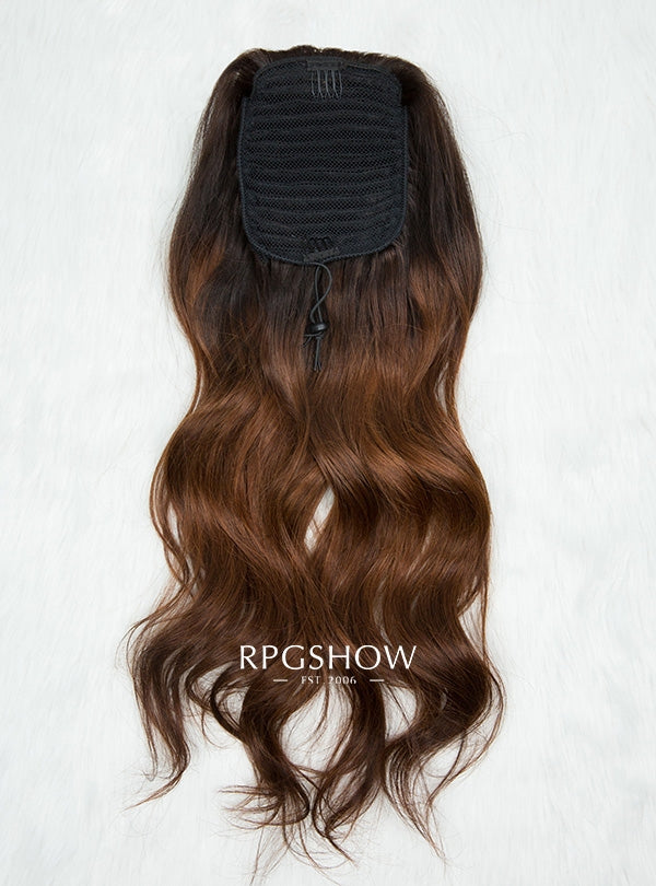 Chinesische Remy-Haar-Wickel-Pferdeschwanz-Extensions - Dunkle Farbe