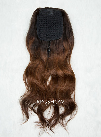 Chinesische Remy-Haar-Wickel-Pferdeschwanz-Extensions - Dunkle Farbe