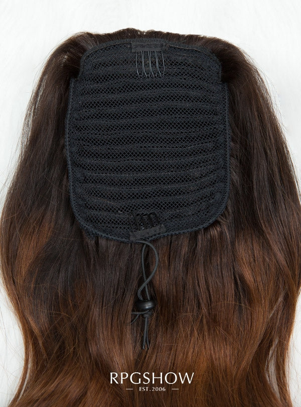 Chinesische Remy-Haar-Wickel-Pferdeschwanz-Extensions - Dunkle Farbe