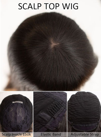 150% Scalp Top Blonde Wigs Long Straight - LFS001_5-1