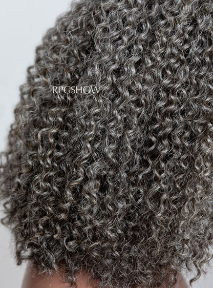 Layered Cut Salt and Pepper Grey 13×6 Lace Front Wig - Silverbychoice001