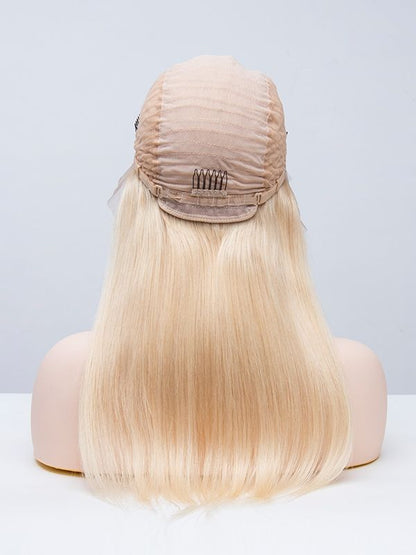 Lace Front T Part Dyeable Blonde Human Hair Wig