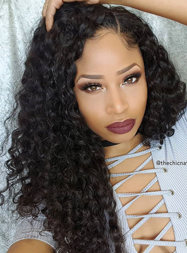 Loose Curly Natural Color Maxipart Glueless Lace Closure Wig - touchedbytim021