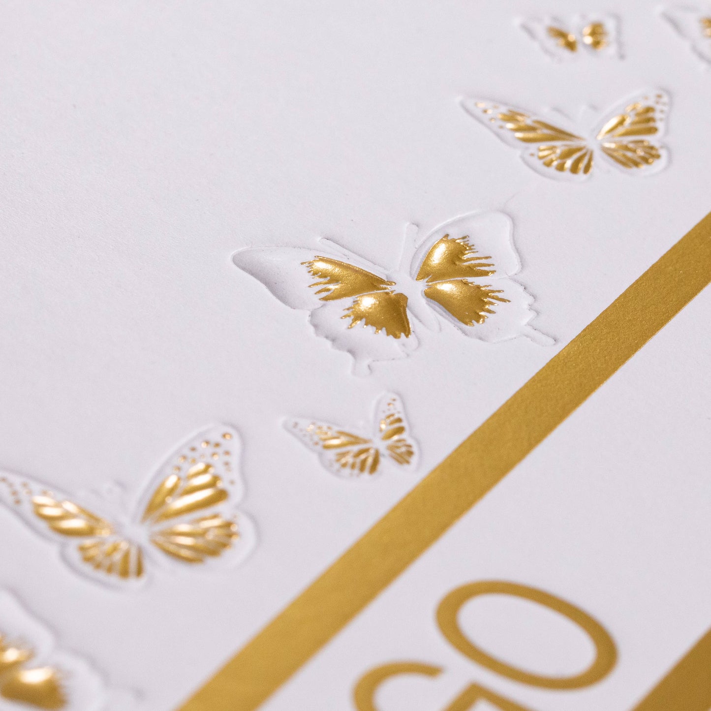 Luxury Custom Magnetic Rigid Box with Gold Foil Sculpted Embossing Butterfly Design